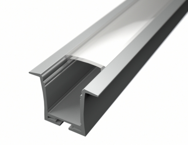 Ledprofiles Süllyeszthető aluprofil, mély, opál fedéllel, dupla soros, ...