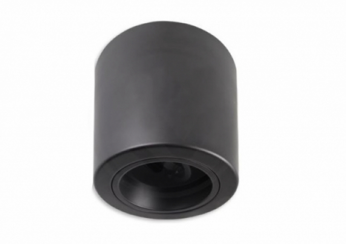 MasterLED Falon kívüli henger alakú spot keret, fekete színű, GU10-es kerámia ...