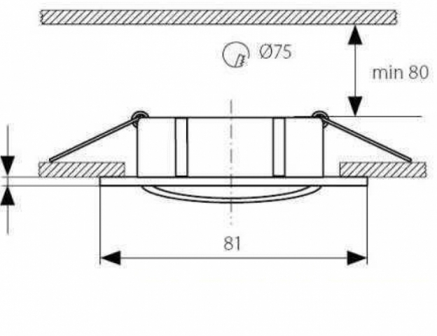 Négyzet alakú spot keret fehér GU10-es kerámia foglalattal