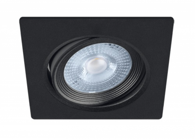 Strühm Moni Fekete színű négyzet alakú spot lámpa, natúr fehér Strühm Moni Fekete színű négyzet alakú spot lámpa, natúr fehér