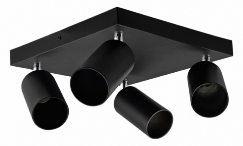 MasterLED Bardo GU10 foglalatú, 4-es fekete mennyezeti lámpa MasterLED Bardo GU10 foglalatú, 4-es fekete mennyezeti lámpa