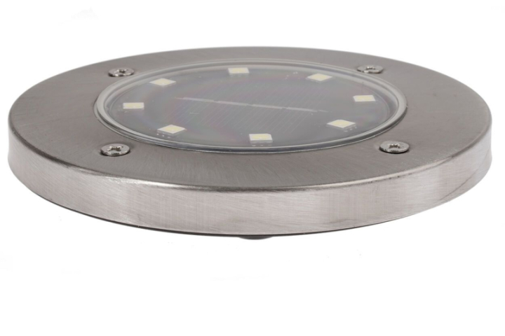 MasterLED Földbe szúrható 0,8 W-os kerek napelemes lámpa 8 SMD