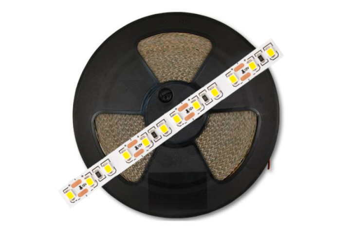 EcoLight 120 Led/méteres 12 V-os beltéri meleg fehér led szalag 5m/tekercs 