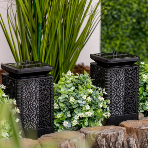 MasterLED Dekoratív napelemes négyzet alakú lánglámpa