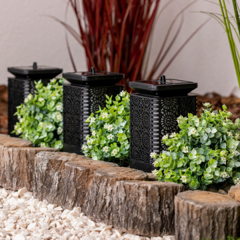 MasterLED Dekoratív napelemes négyzet alakú lánglámpa