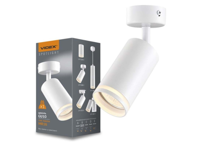 Videx MARTIN fehér mennyezeti lámpa keret, GU10-es foglalattal 