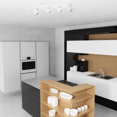 MasterLED Timo GU10 foglalatú, 4-as fehér mennyezeti lámpa