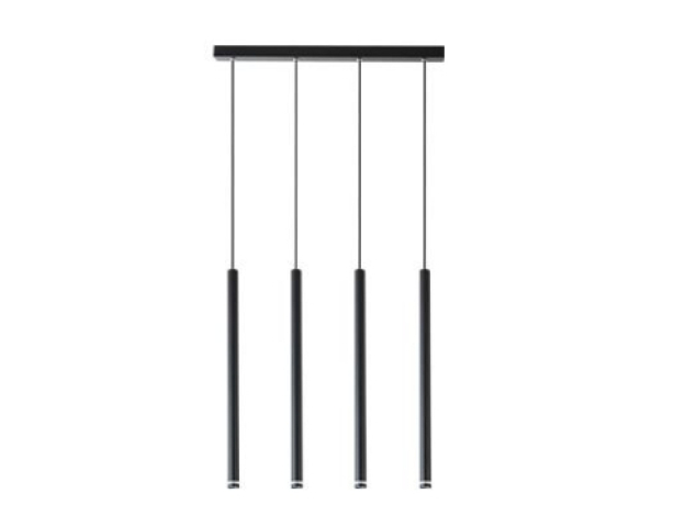 MasterLED Piero fekete színű függesztett mennyezeti lámpa 4xG9-es foglalattal 