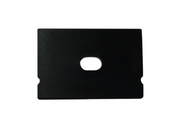 Ledprofiles fekete színű végzáró furattal LP107 aluprofilhoz 