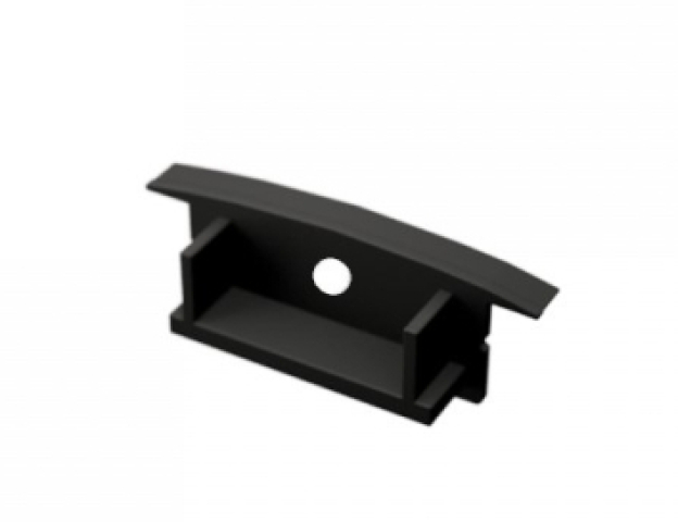 Ledprofiles fekete színű végzáró furattal LP303 aluprofilhoz 