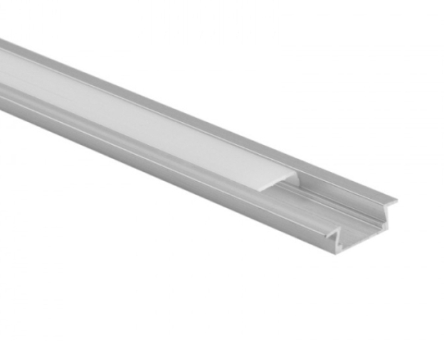 EcoLight 2 méteres süllyeszthető aluprofil opál fedővel és tartozékokkal egy szettbe ...