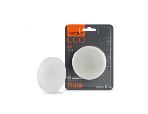 Videx GX53-as foglalatú, 12W, natúr fehér izzó 
