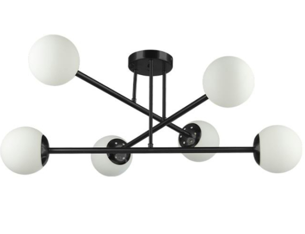 MasterLED Bali 77 cm-es fekete színű függesztett mennyezeti lámpa, E27-es ...