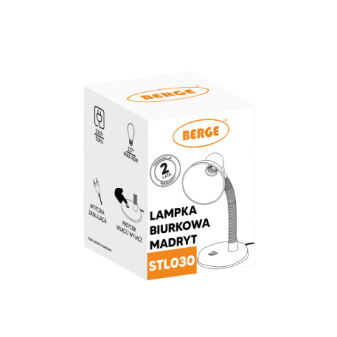 Berge Madrid fekete színű asztali lámpa, E27-es foglalattal