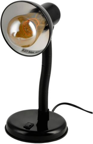 Berge Madrid fekete színű asztali lámpa, E27-es foglalattal