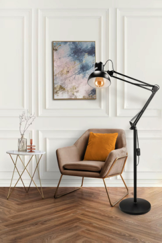 Berge Berlin 2in1 fekete színű asztali/állólámpa, E27-es foglalattal
