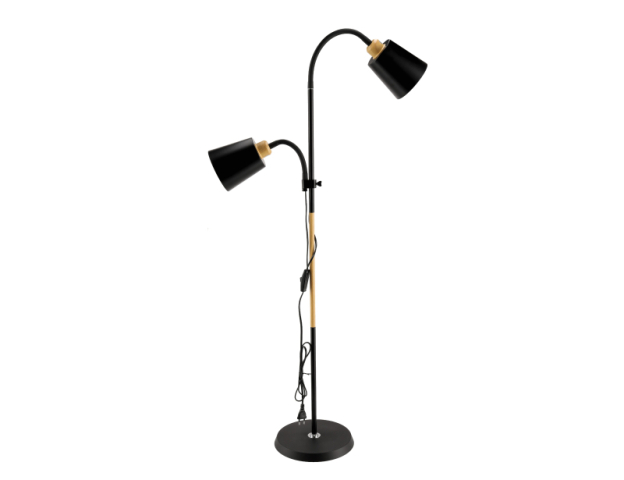 Berge London fa/fekete színű állólámpa, állítható magassággal 145-175 cm, 2xE27-es ...