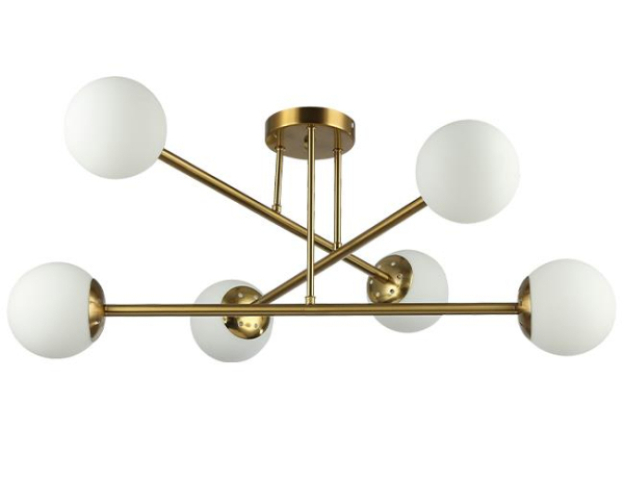 MasterLED Bali 77 cm-es arany színű függesztett mennyezeti lámpa, 6x E27-es ...