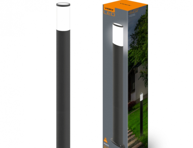 Videx kerek, kerti 60 cm-es fekete színű állólámpa, GU10-es foglalattal 