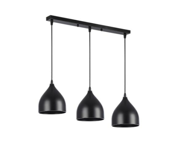 MasterLED Como 3xE27 foglalatú fekete színű függesztett mennyezeti lámpa 