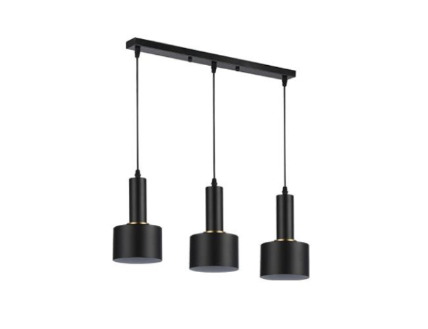 MasterLED Tema 3xE27 foglalatú fekete színű függesztett mennyezeti lámpa 