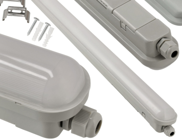 Berge 40 W-os falon kívüli 120 cm-es por- és páramentes lámpa, IP65, 4500K, 4800lm 