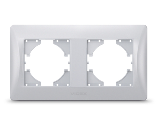 Videx Binera ezüst színű dupla vízszintes keret (12/96) 