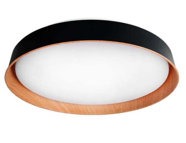 MasterLED XUDO 54W, 3000-6500K, 400x85 mm, fekete/tölgy színű mennyezeti lámpa ...