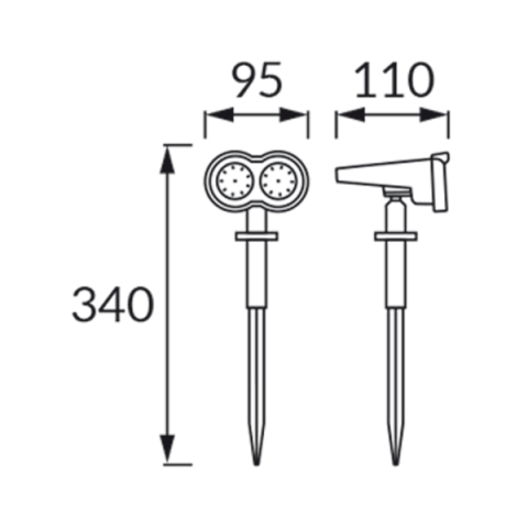 Strühm Dual napelemes leszúrható LED lámpa