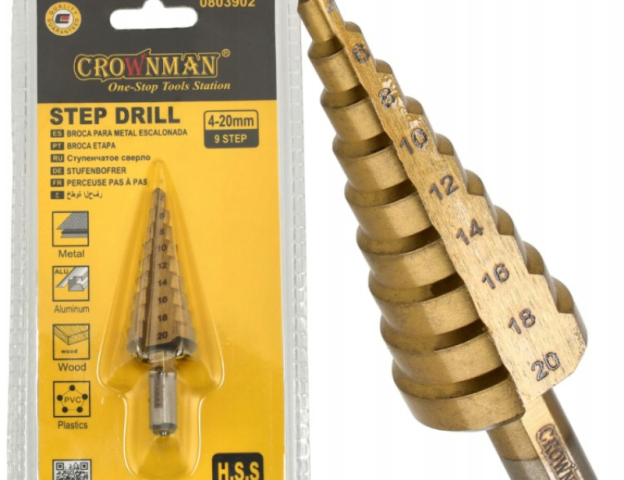 Crownman Lépcsős Furó 4-20mm 