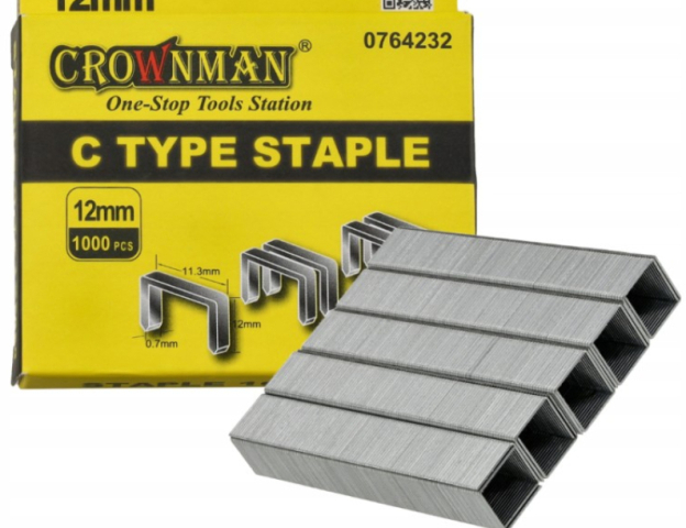 Crownman Kárpitós Tűzőgép Kapocs 0.7x12mm 1000 db 