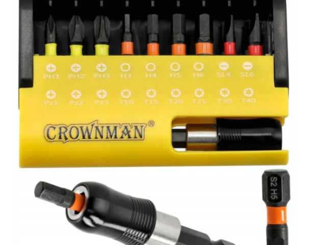 Crownman 18 db-os Bit Fej Készlet 