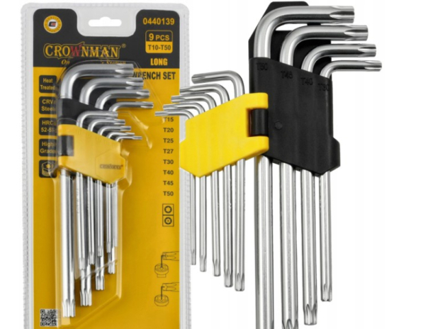 Crownman 9 db-os Torx Kulcskészlet 