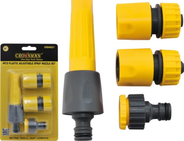 Crownman 4 db-os műanyag tömlőcsatlakozó 