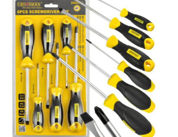 Crownman 6 db-os mágneses csavarhúzó készlet 