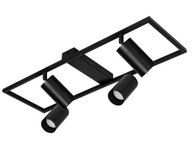 MasterLED Bumo GU10 foglalatú, 4es fekete mennyezeti lámpa MasterLED Bumo GU10 foglalatú, 4es fekete mennyezeti lámpa