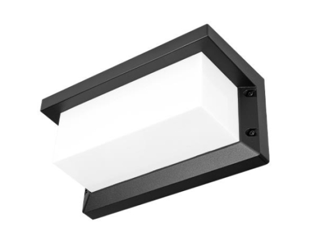 MasterLED Lagos 2, fekete oldalfali lámpa, E27-es foglalattal 