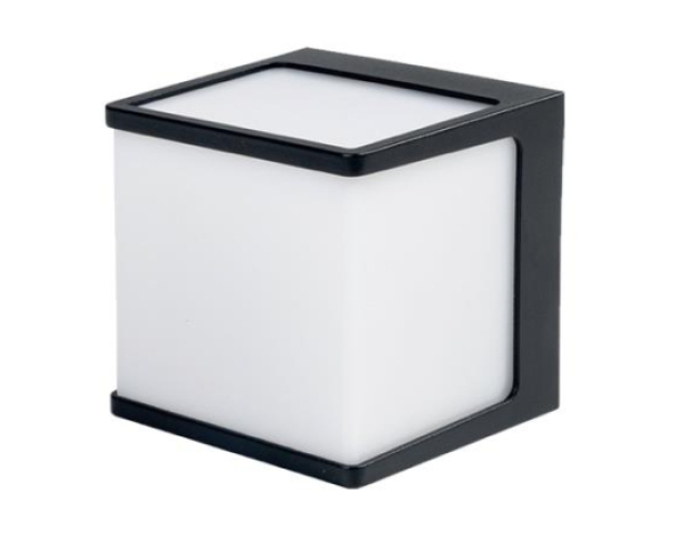 MasterLED Cube-2,  fekete oldalfali lámpa, GX53-es foglalattal 