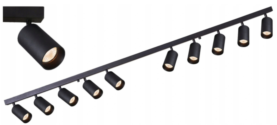 Berge GU10 lámpa VIKI-L 10 spotlámpa fekete 